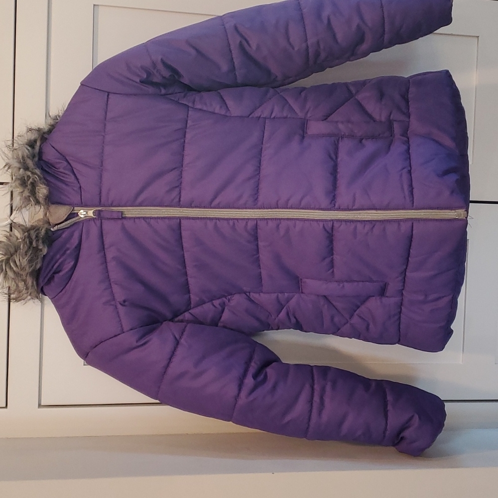 Girls R 1881 By ROTHCHILD Purple Puffer COAT SIZE 14